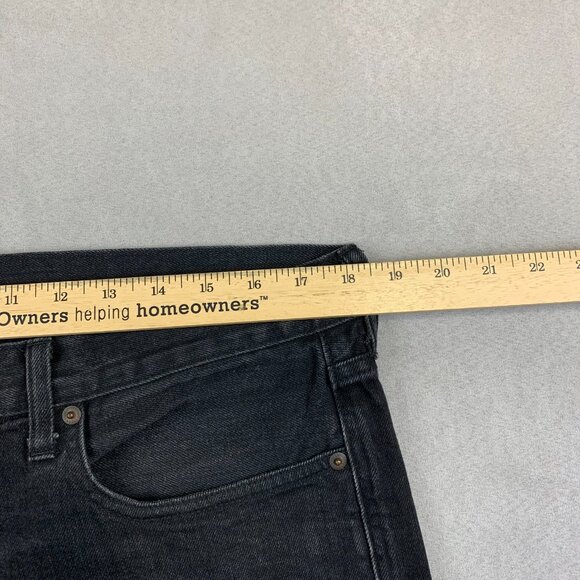 J Crew Mens Pants 36 Black Denim Jeans 484 Stretch Slim Tapered Luxury 36x27 - Picture 6 of 13